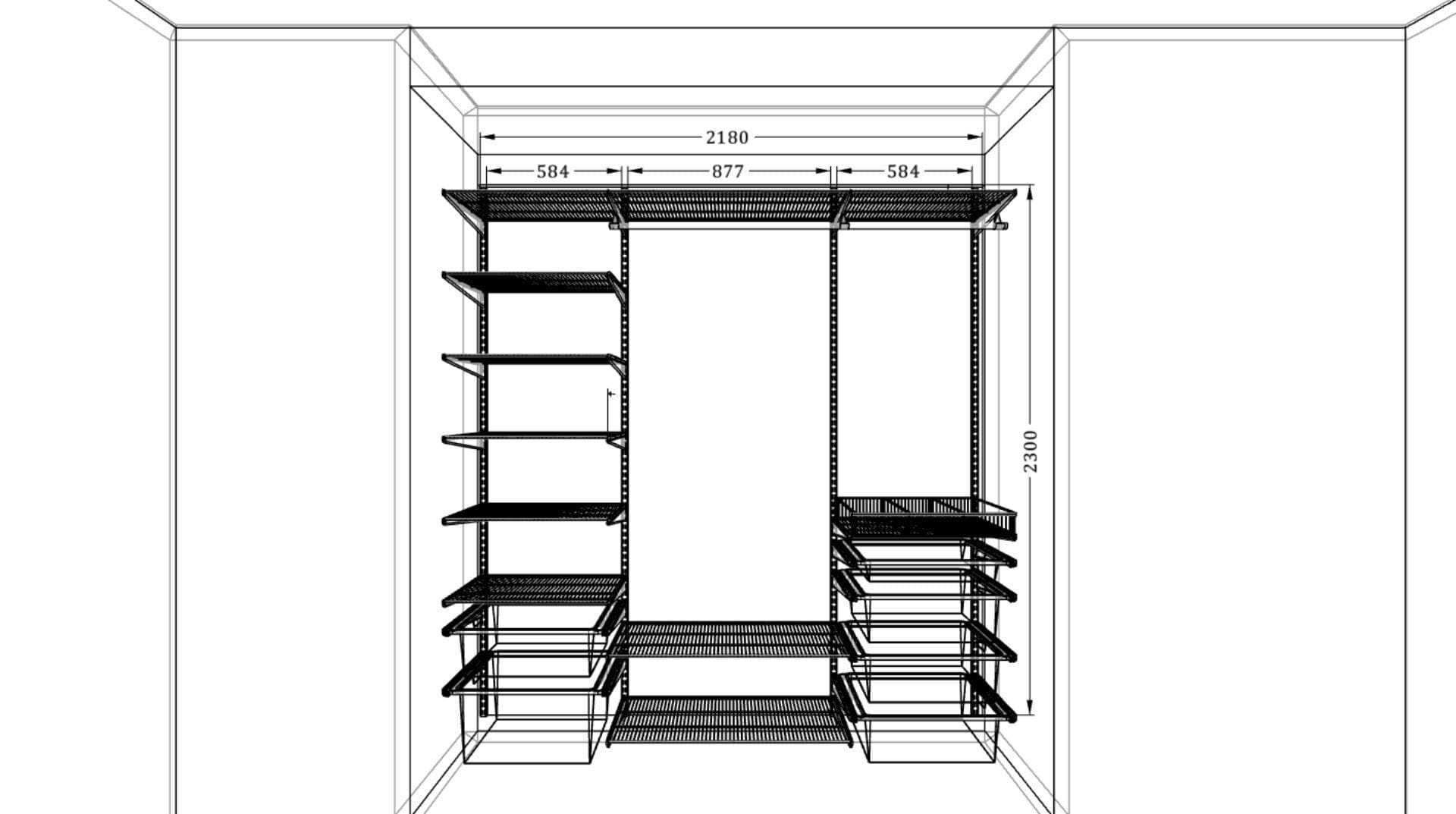 Корпусный шкаф-купе «Мрамор Леванто белый» для стильного интерьера