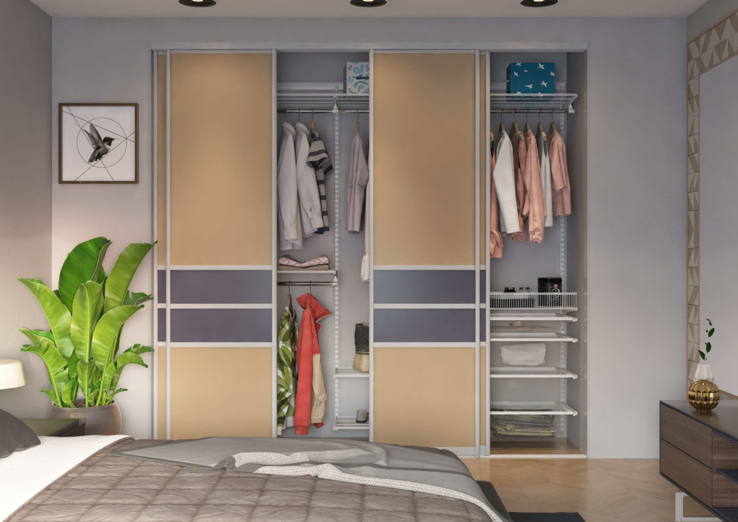 Гардеробная ARISTO с дверями-купе для спальни 260×45×230 — комплексная система хранения