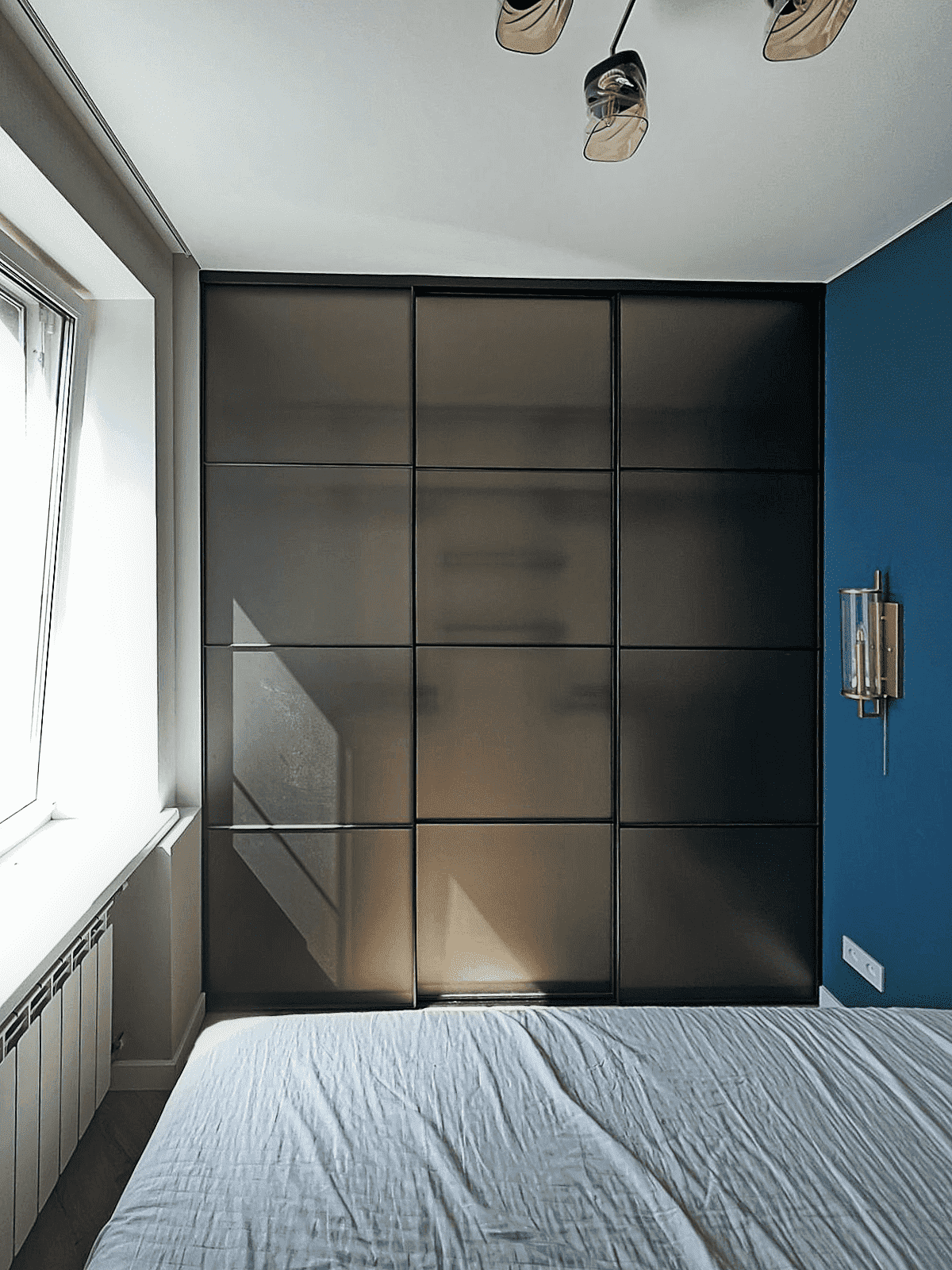 Двери-купе для гардеробной с тонированным стеклом