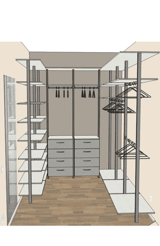 Гардеробная система VITRA Black для стильного хранения вещей в интерьере