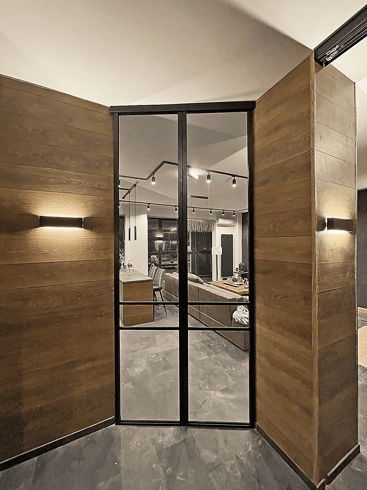 Подвесные двери-купе для гардеробной без нижней направляющей