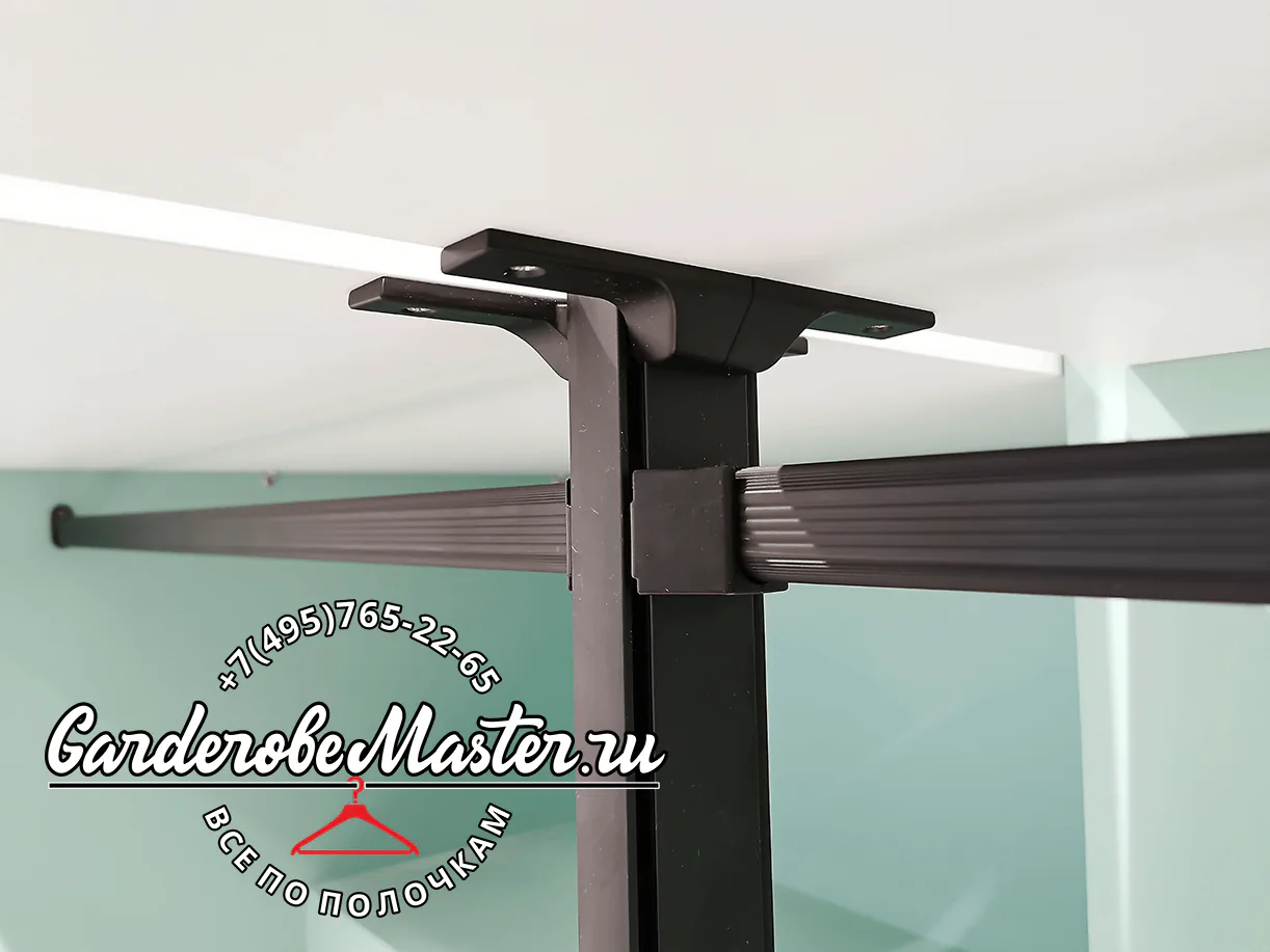 Гардеробная система VITRA BLACK с LED подсветкой и фурнитурой Blum