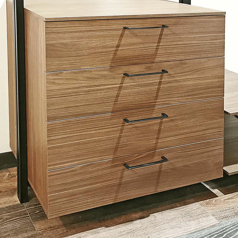 Гардеробная система Stilos Black из алюминия и лдсп с индивидуальным дизайном