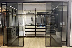 Раздвижные перегородки S1200 для гостиной из анодированного алюминия