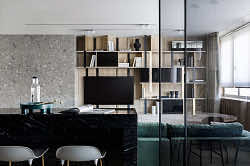 Подвесная перегородка в стиле лофт для зонирования пространства 160х15х280 см