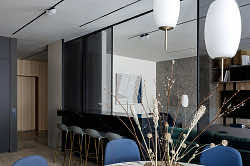 Подвесная перегородка в стиле лофт для зонирования пространства 160х15х280 см