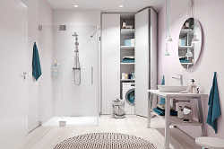 Зеркальные раздвижные двери с разделителями для гардеробной комнаты