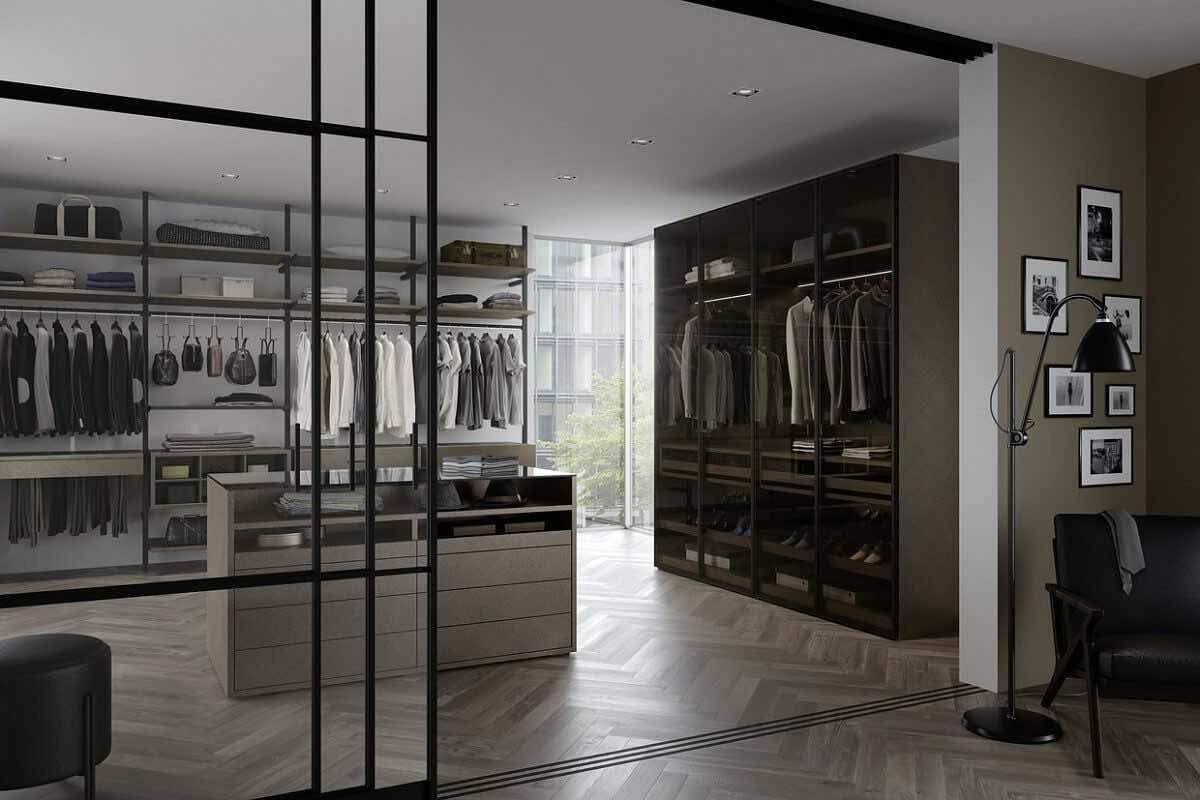 Мансардная гардеробная система Витра для эффективного хранения вещей