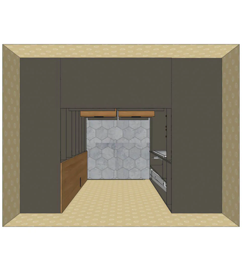 Гардеробная для мальчика Stilos Black с алюминиевыми стойками и LED подсветкой