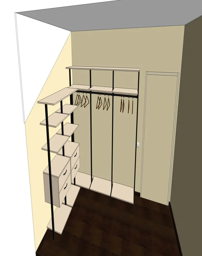 Гардеробная система STILOS Alum с алюминиевыми профилями и индивидуальным дизайном