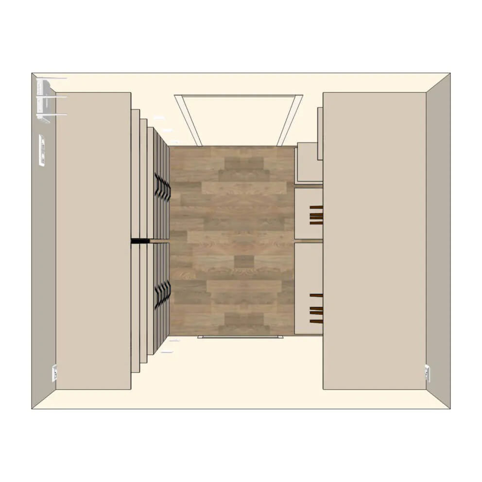 Гардеробная система на стойках Vitra Black с индивидуальным выбором цвета и фурнитуры