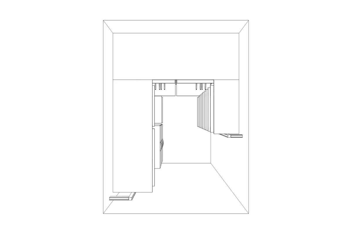 Гардеробная система Stilos Black из алюминия и лдсп с индивидуальным дизайном