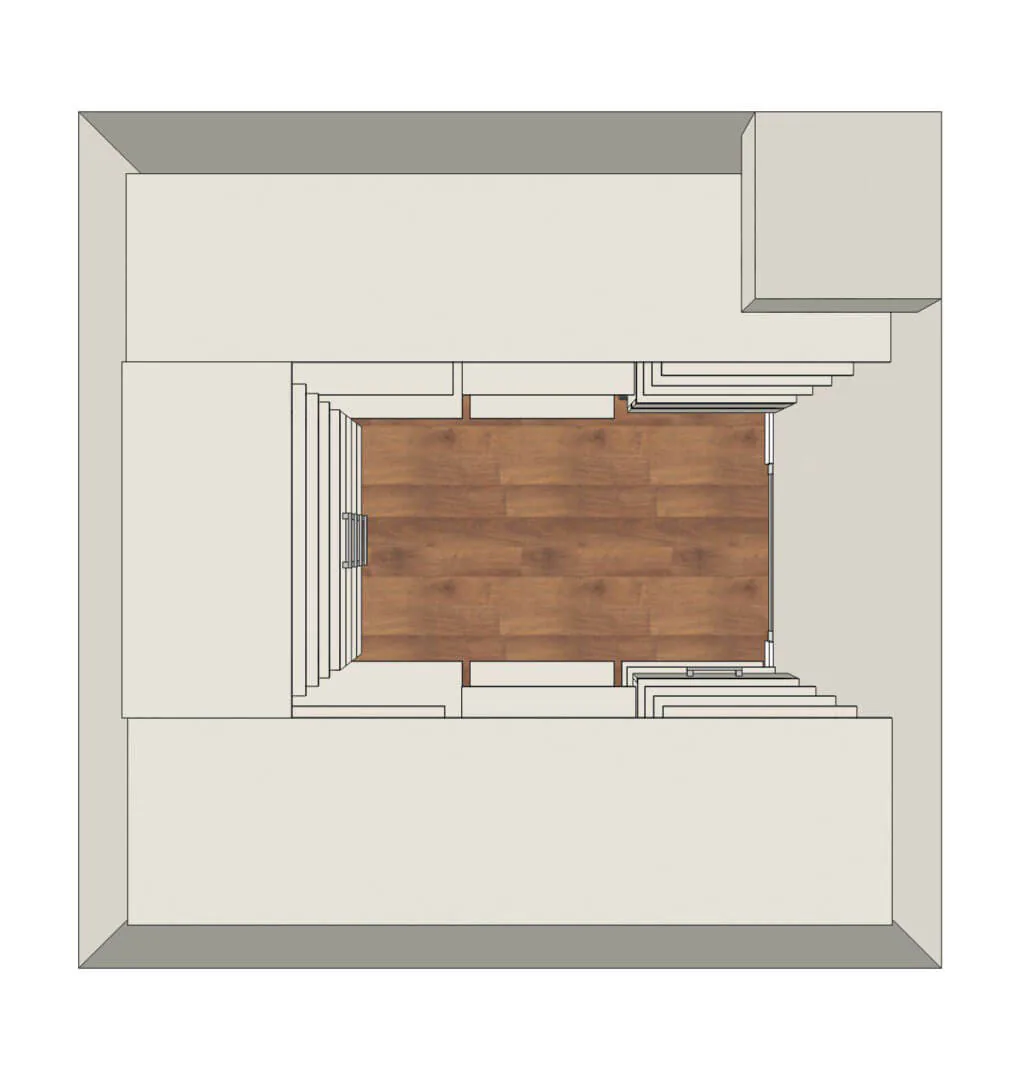 Гардеробная система Stilos Alum для мансарды с индивидуальным дизайном