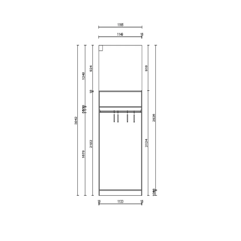 Гардеробная система SLIM EUREKA с постирочной для функционального хранения вещей