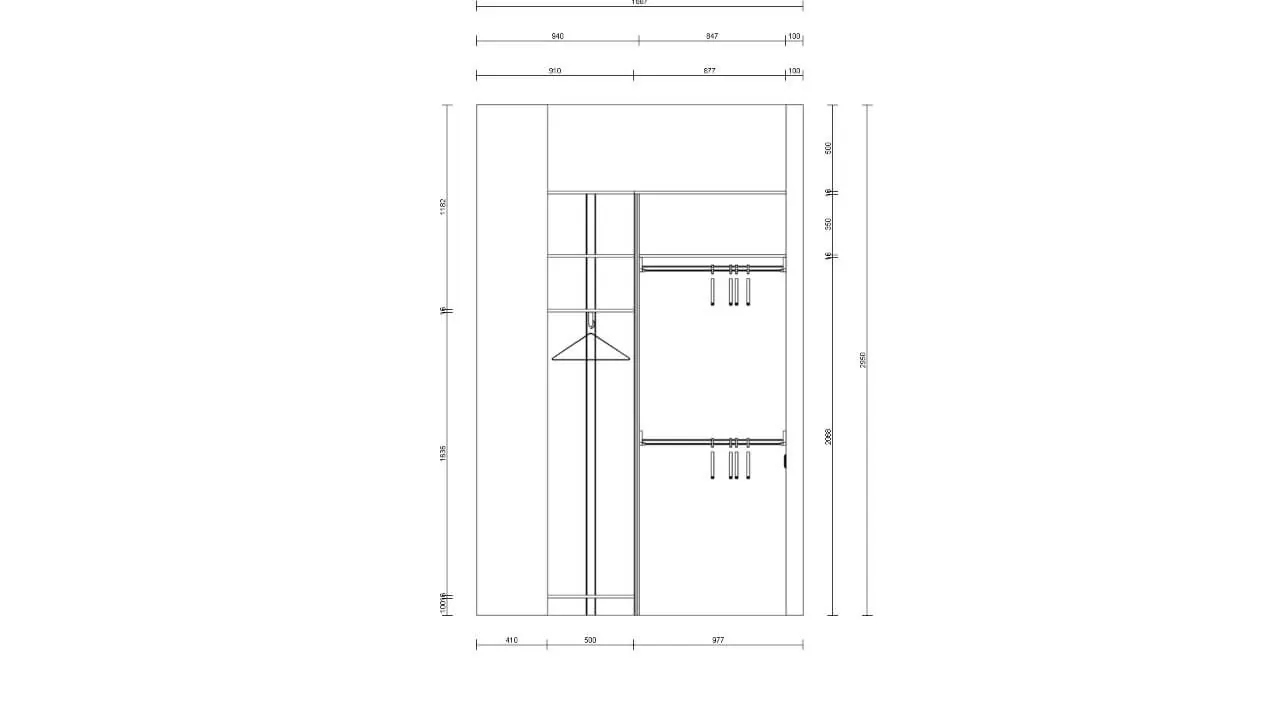 Гардеробная система VITRA BLACK с LED подсветкой и фурнитурой Blum