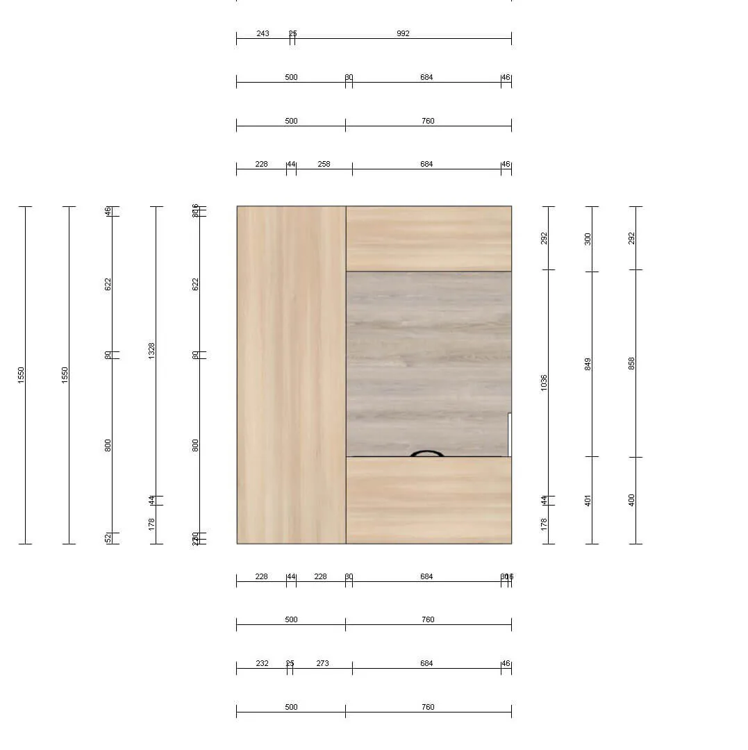 Детская гардеробная VITRA Alum с алюминиевыми профилями и индивидуальным дизайном