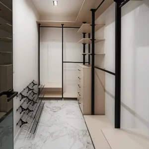 Прихожая Stilos Black с алюминиевыми профилями и индивидуальным дизайном