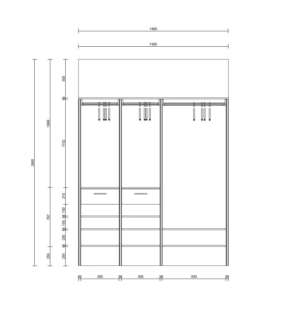 Открытая гардеробная система хранения из дерева и металла для организации пространства