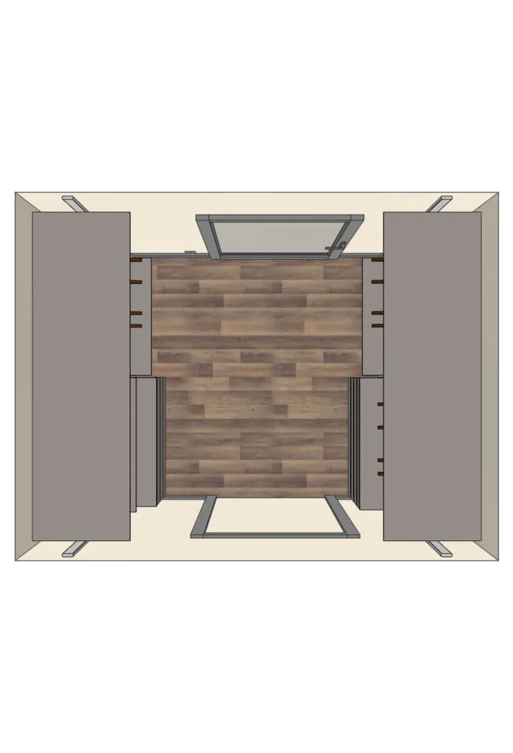 Гардеробная система SLIM Alum из алюминиевых профилей для стильного хранения вещей