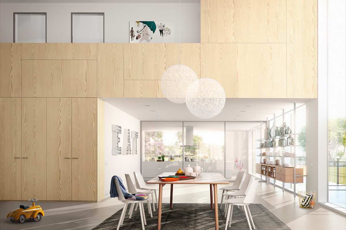 Подвесная перегородка в стиле лофт с алюминиевым профилем и стеклянными разделителями