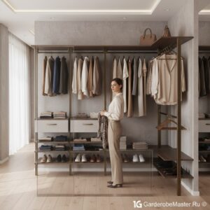 Гардеробная система Stilos с открытой архитектурой