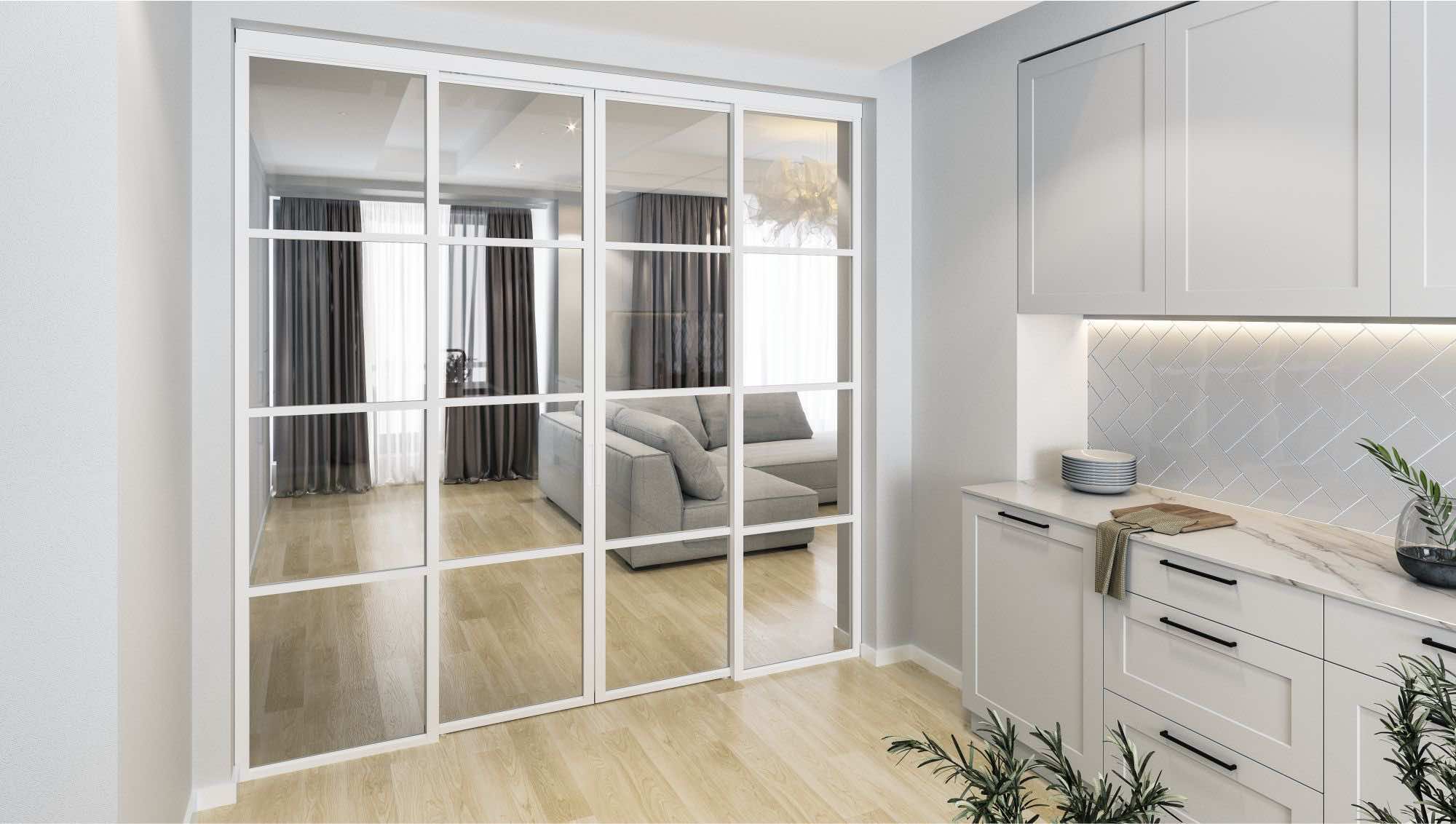 Перегородка для разделения рабочих мест парикмахеров и стилистов 80x270 см