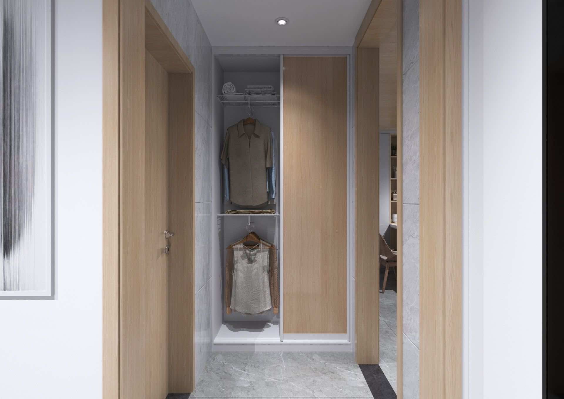 Шкаф-купе «Сосна Касцина» для гостиной и спальни, 160x45x260 см, ЛДСП