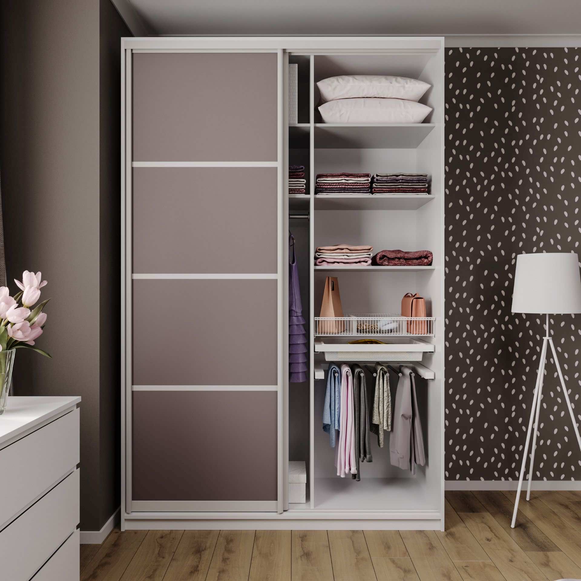 Шкаф «Лунный камень» с профилем ARISTO для стильного хранения вещей