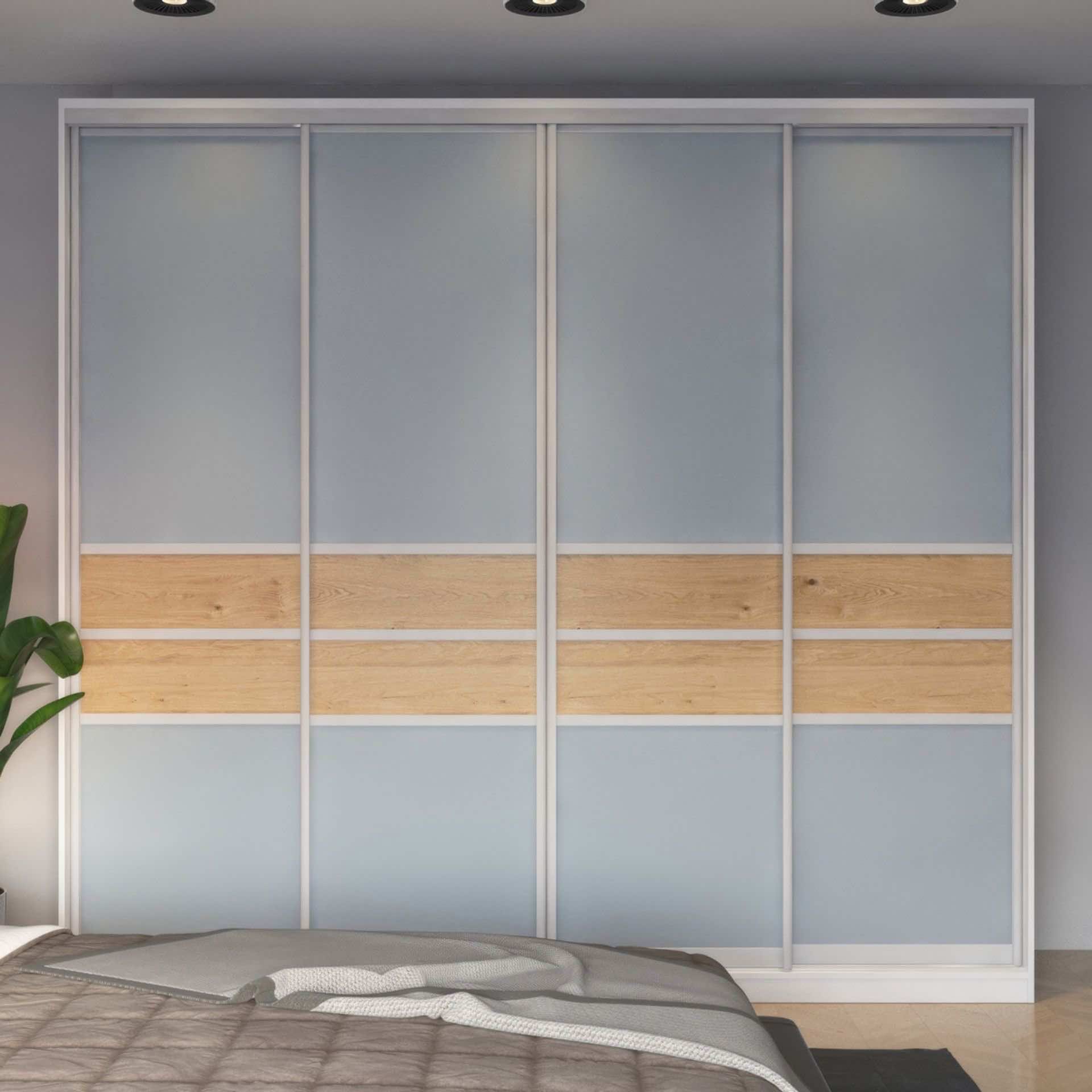 Глянцевый черный шкаф в стиле модерн для спальни и гостиной 260x65x240 см