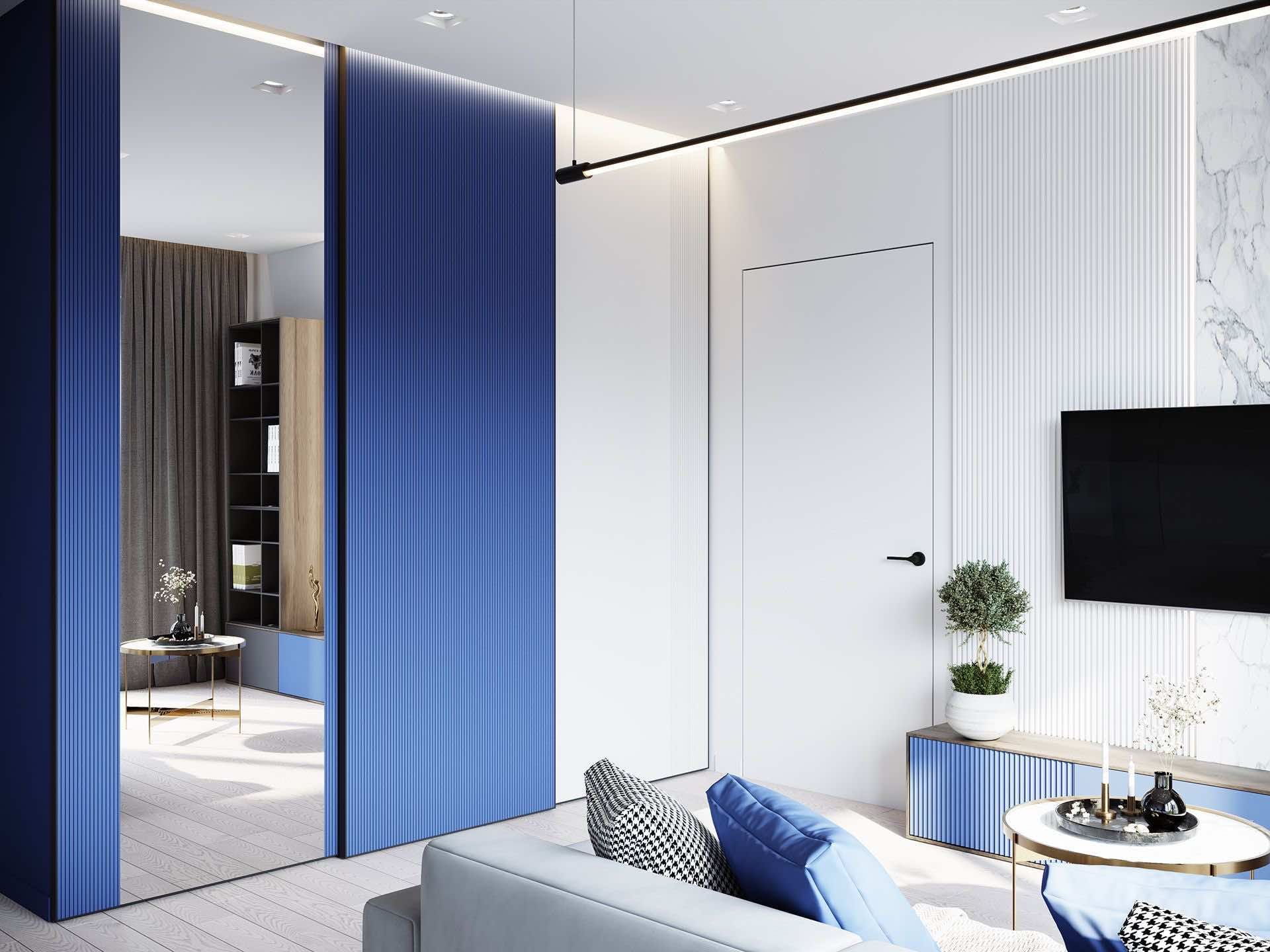 Подвесная перегородка из стекла "Матовое золото" для офисов и жилых помещений