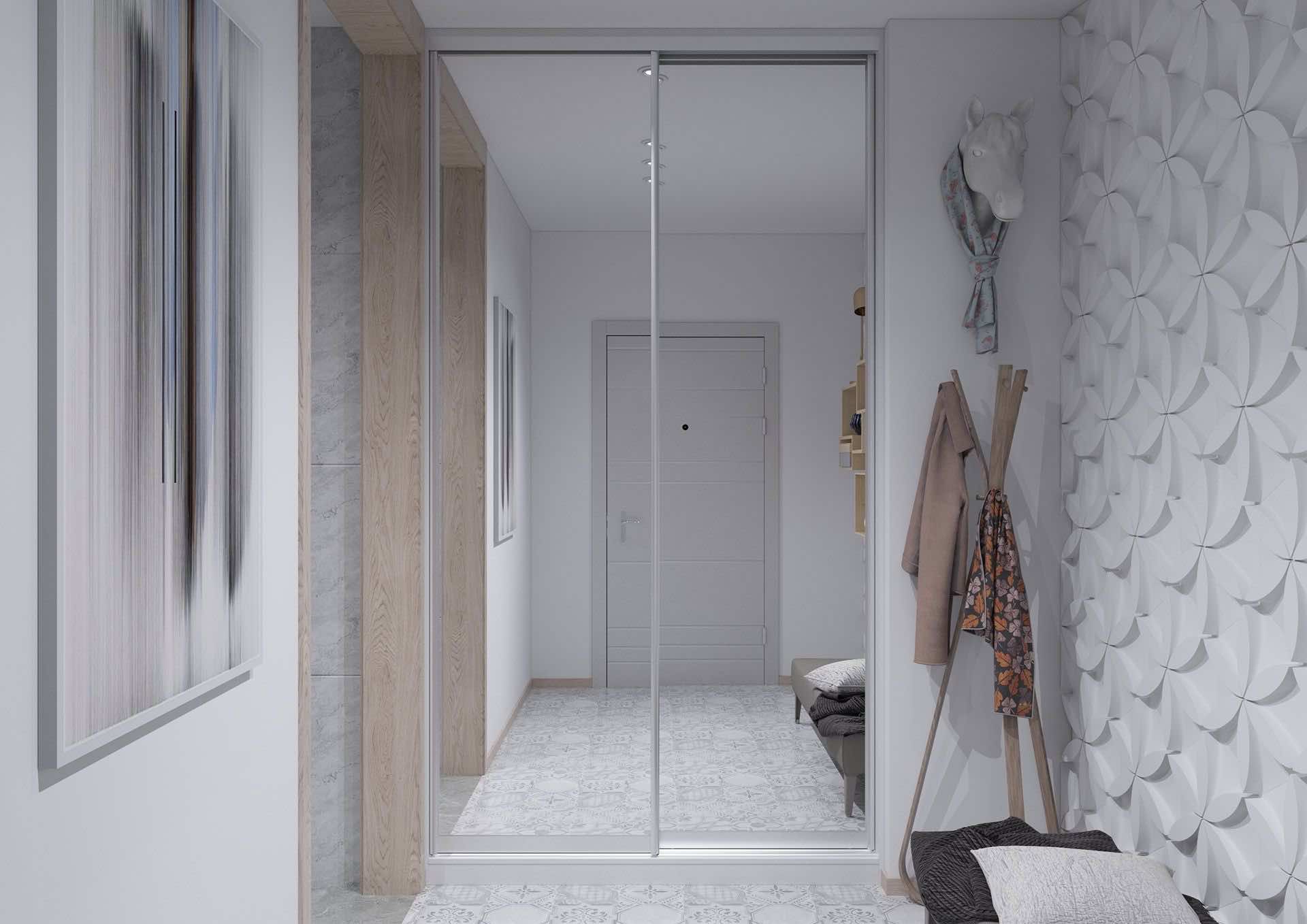 Шкаф-купе «Дуб Соррано» для узких помещений с индивидуальным наполнением