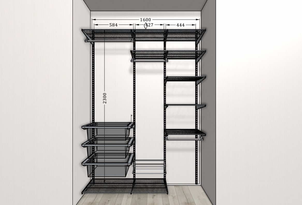 Шкаф купе с натуральным шпоном «Дуб Винтаж» для спальни и гостиной