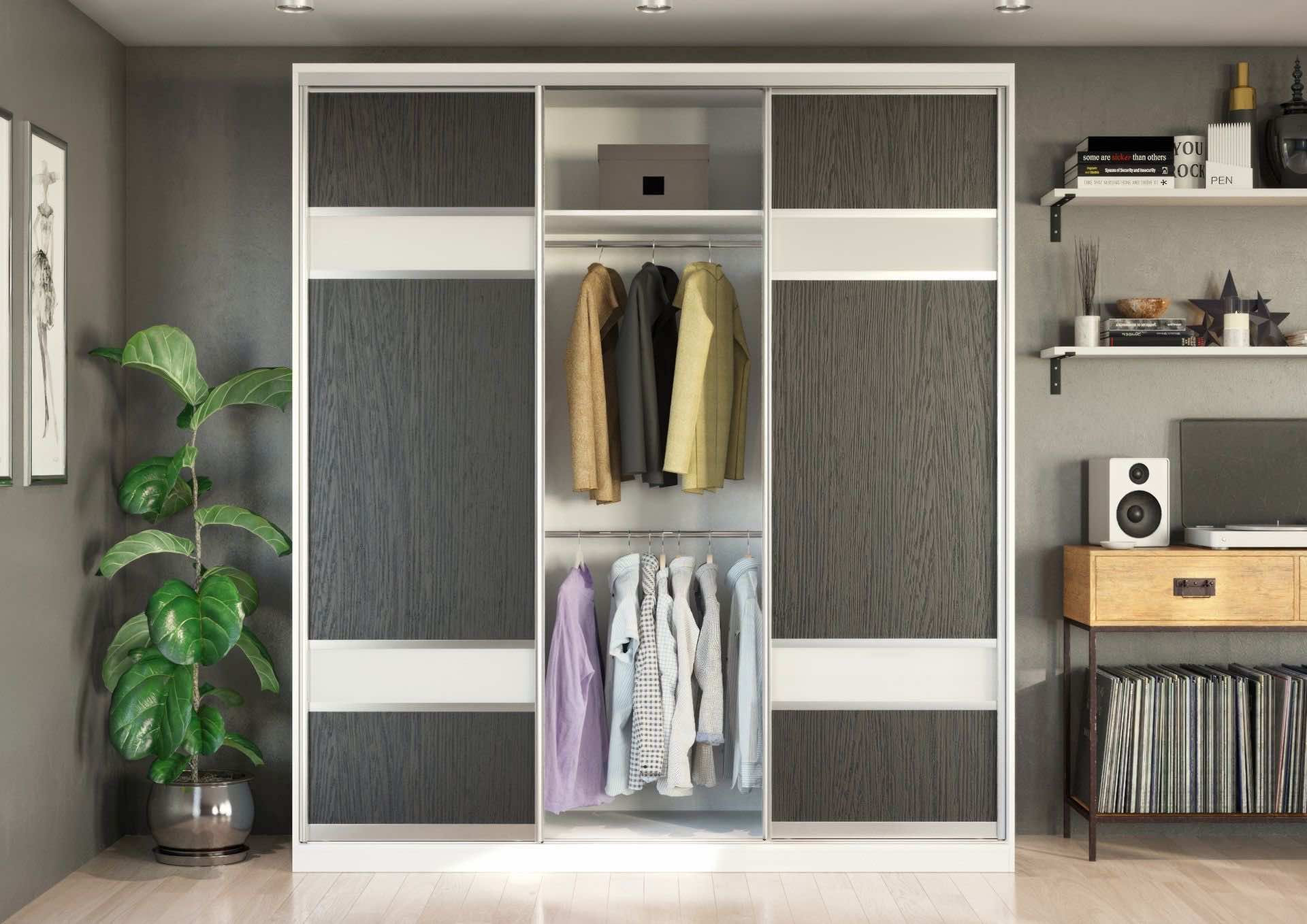 Корпусный шкаф-купе «Мрамор Леванто белый» для стильного интерьера