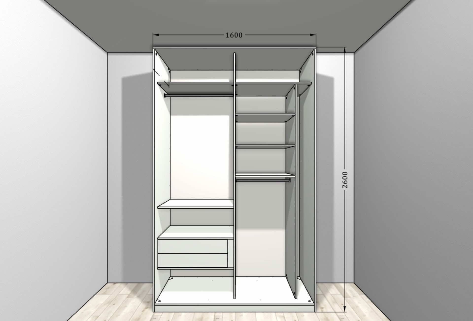 Шкаф-купе «Молочный сатин – ЭКО» для стильного хранения в спальне