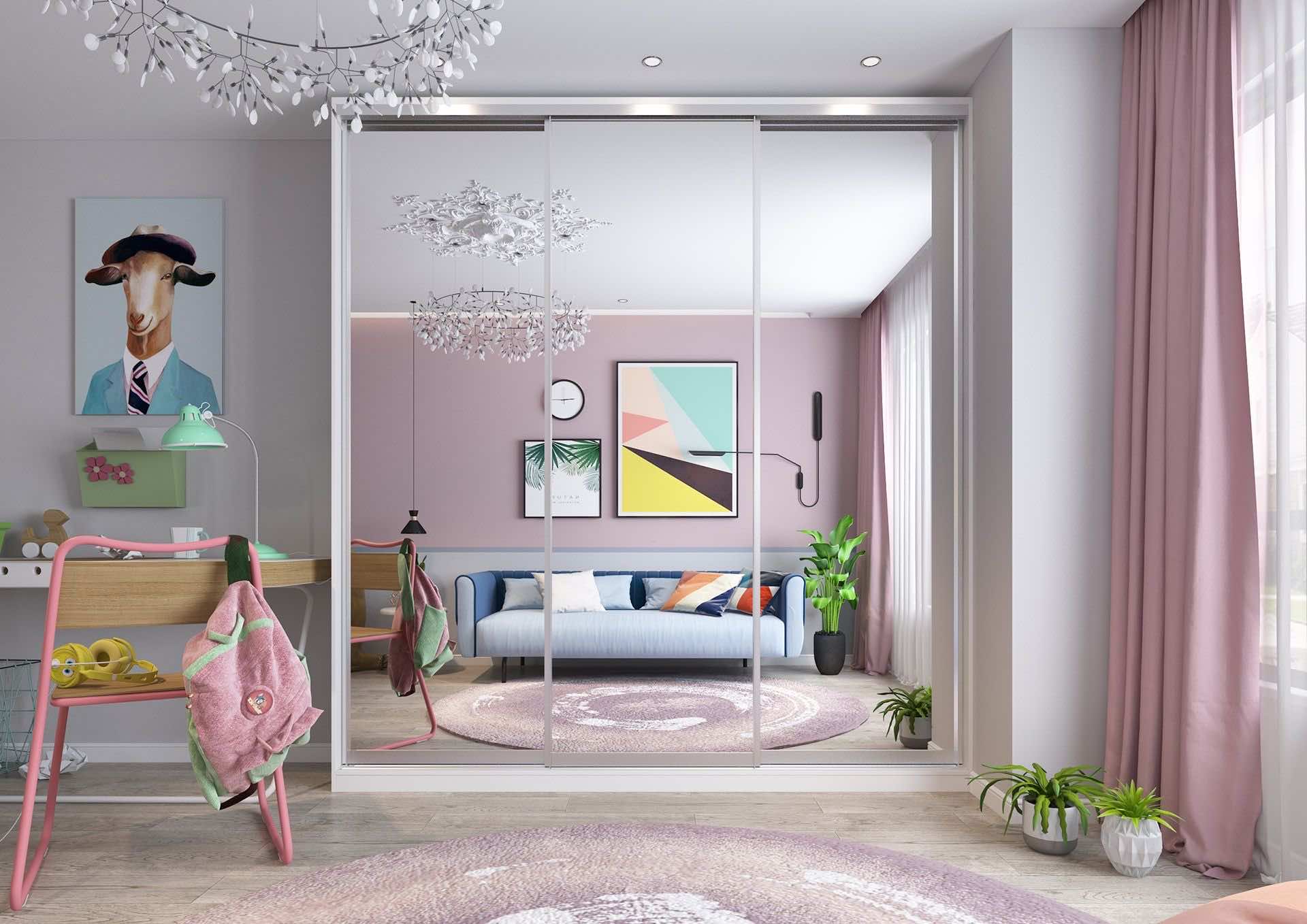 Шкаф-купе «Сосна Аланд белая» для прихожей с гардеробной системой ARISTO