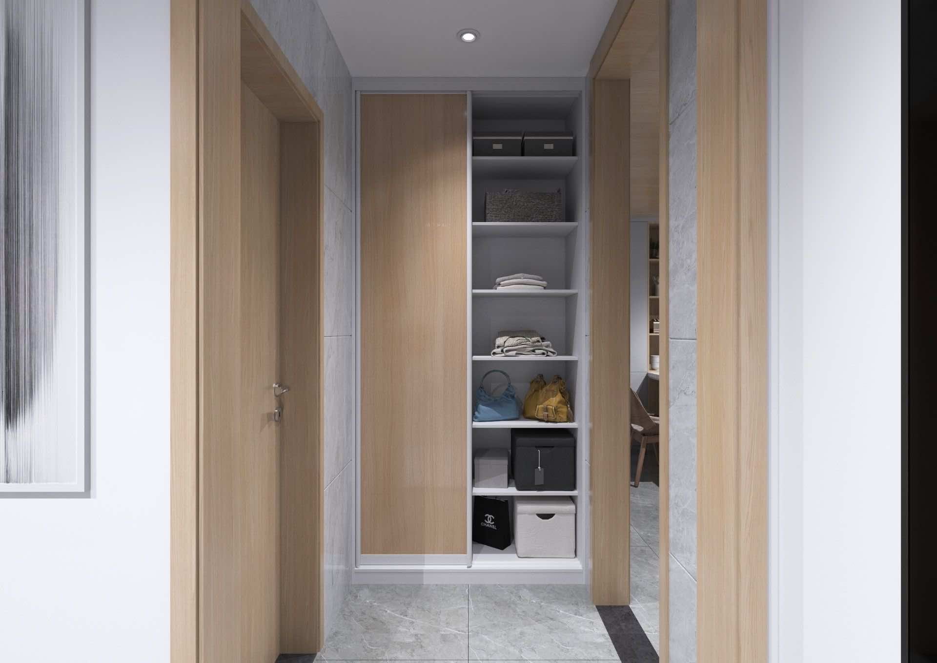 Шкаф-купе «Сосна Касцина» для гостиной и спальни, 160x45x260 см, ЛДСП