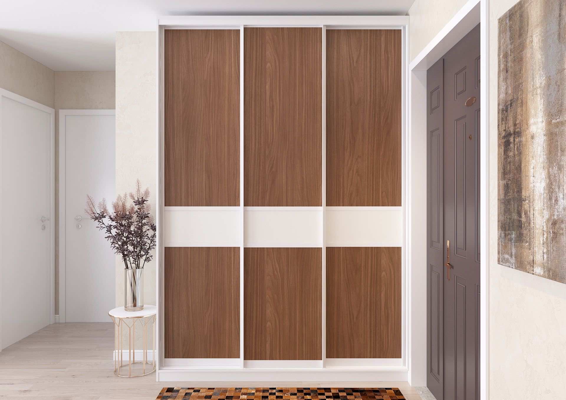 Шкаф-купе с зеркалом 160x65x260 см для гостиной, спальни и прихожей