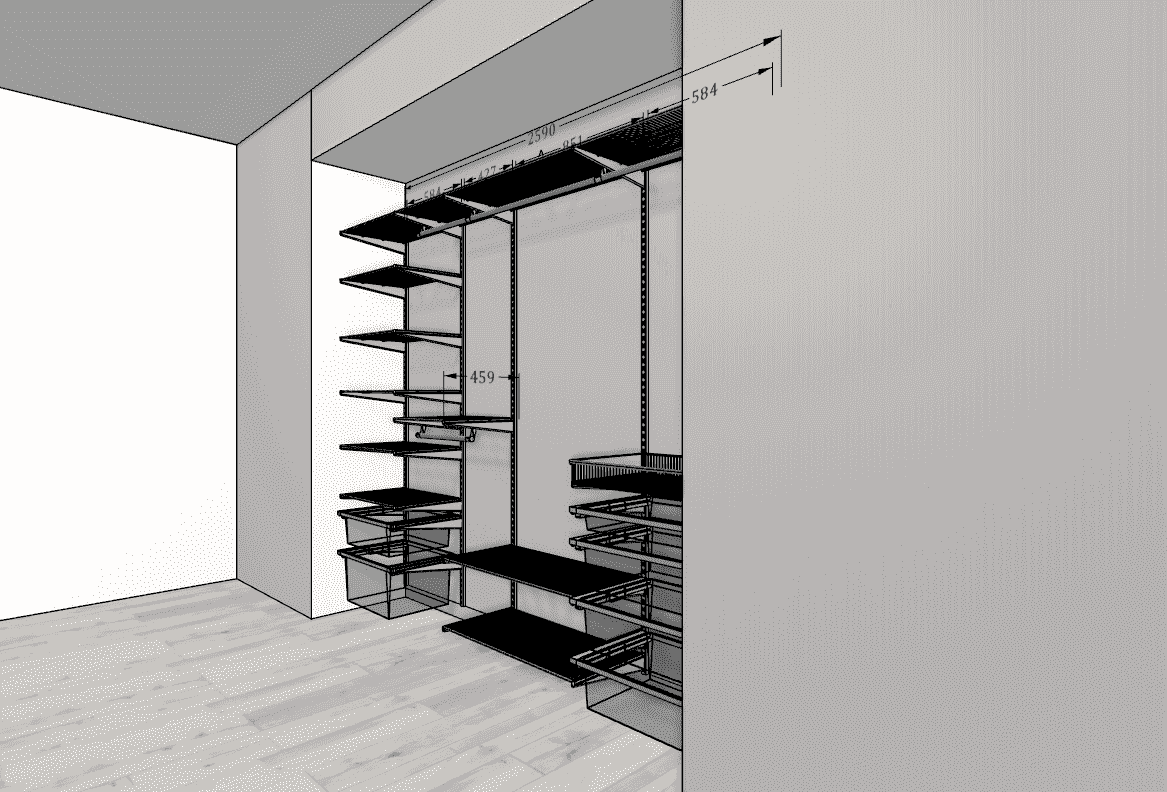 Шкаф-купе "Oliva" в классическом стиле для гостиной и прихожей, 210х65х240 см