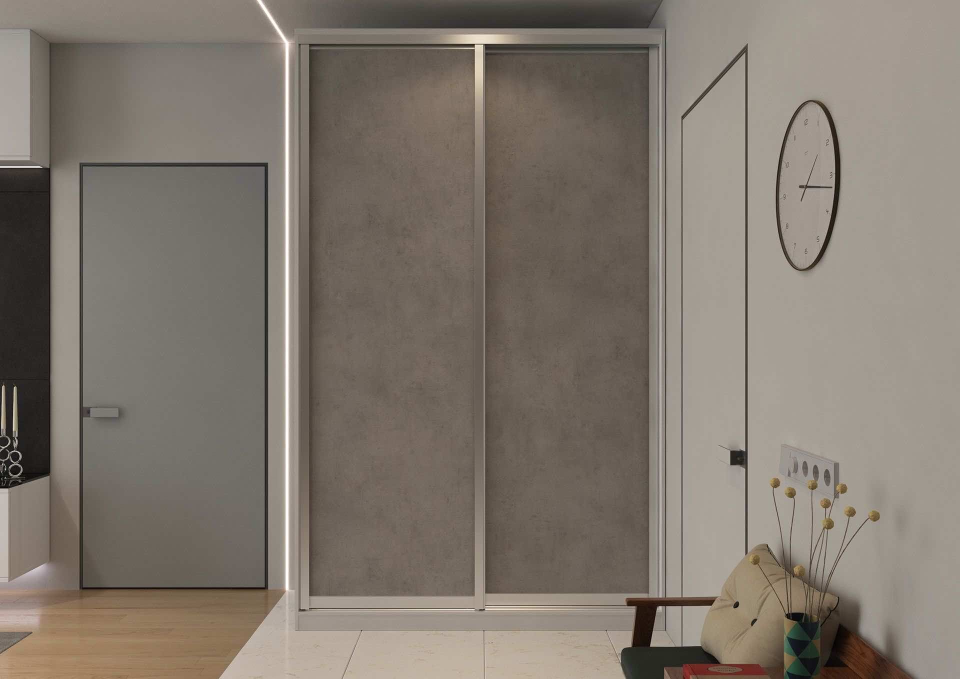 Шкаф со складными дверями в нише для гардеробной системы ARISTO или ЛДСП