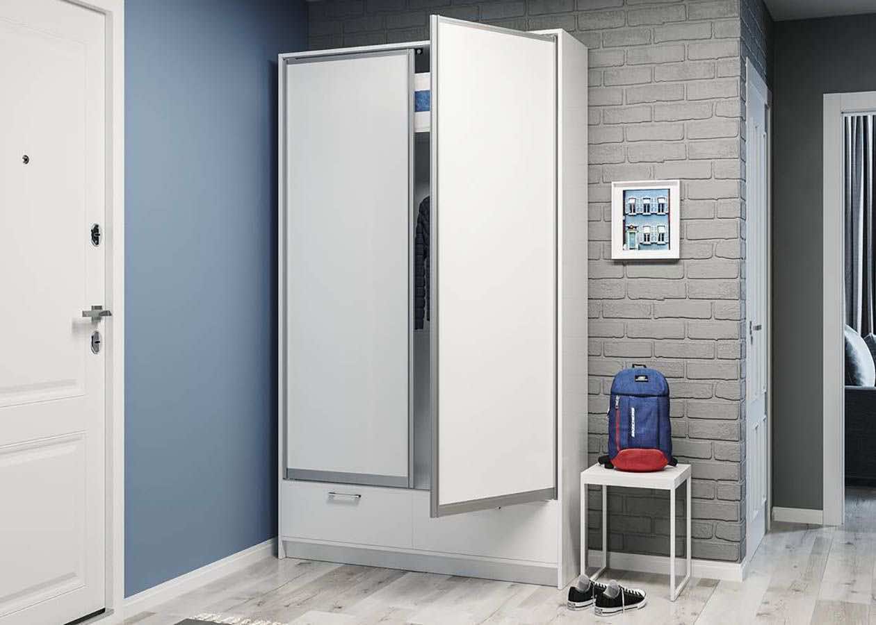 Корпусный шкаф-купе «Зелёный агат» для стильной гостиной с индивидуальным наполнением