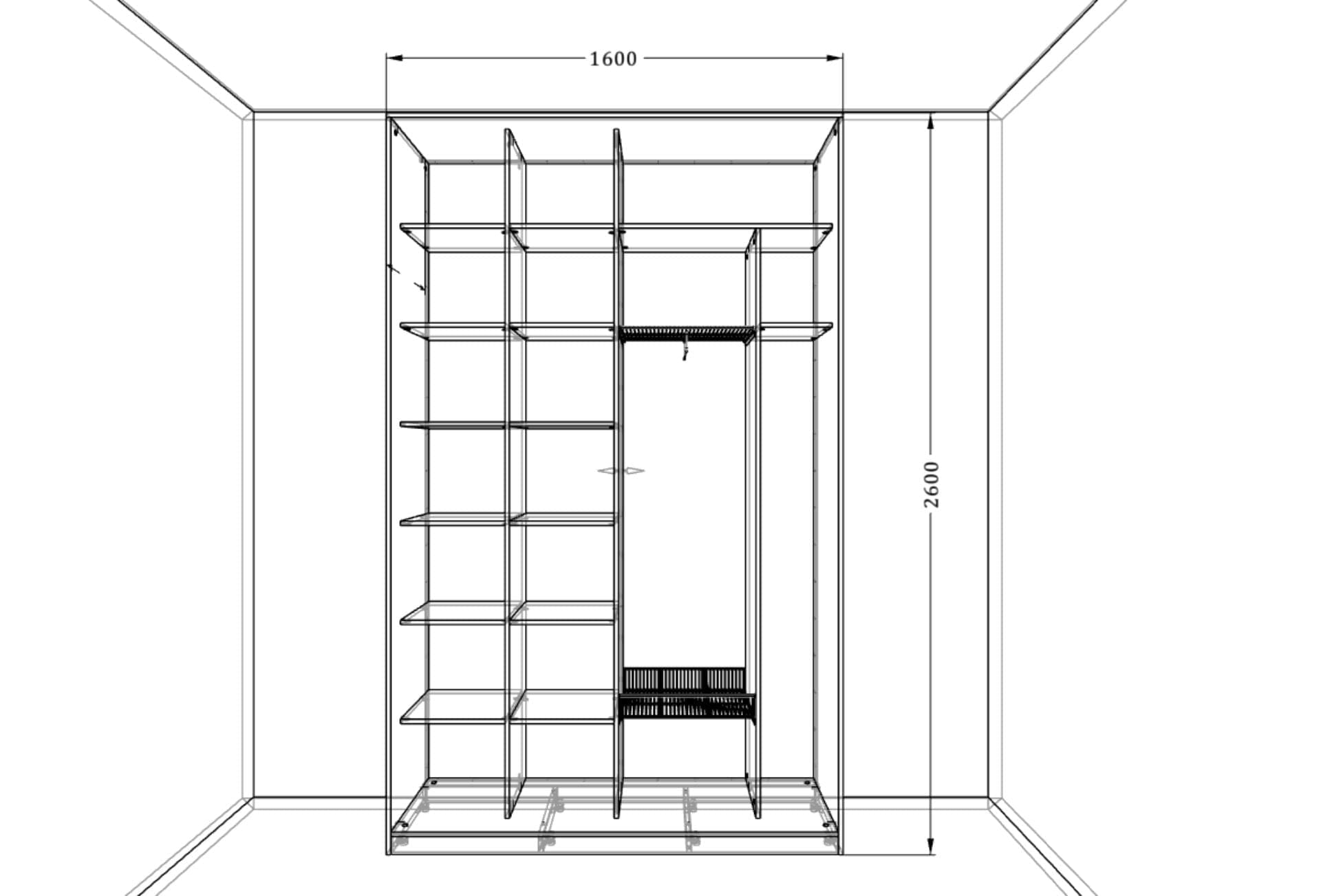 Шкаф-купе для детской комнаты с индивидуальным наполнением и стильным дизайном