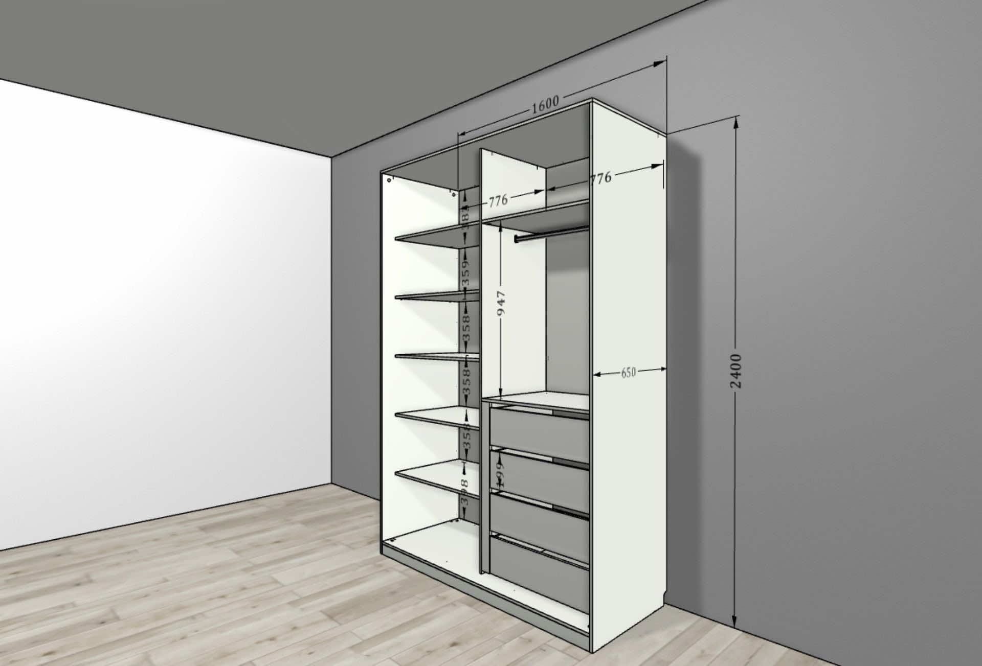 Шкаф-купе в санузел Лунный камень - стильное решение для хранения вещей