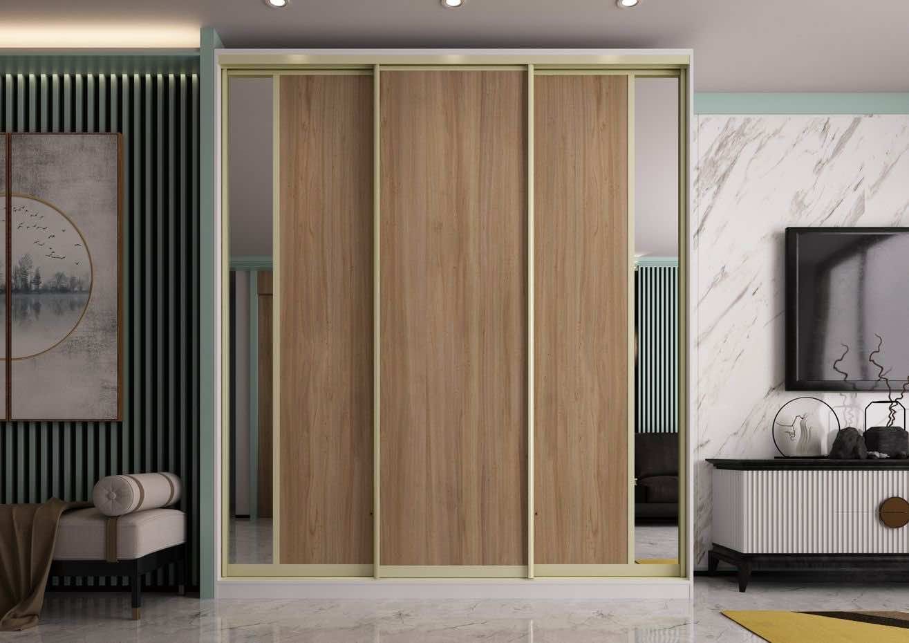 Встроенный шкаф-купе «Рускеала» с гардеробной системой ARISTO для стильного хранения