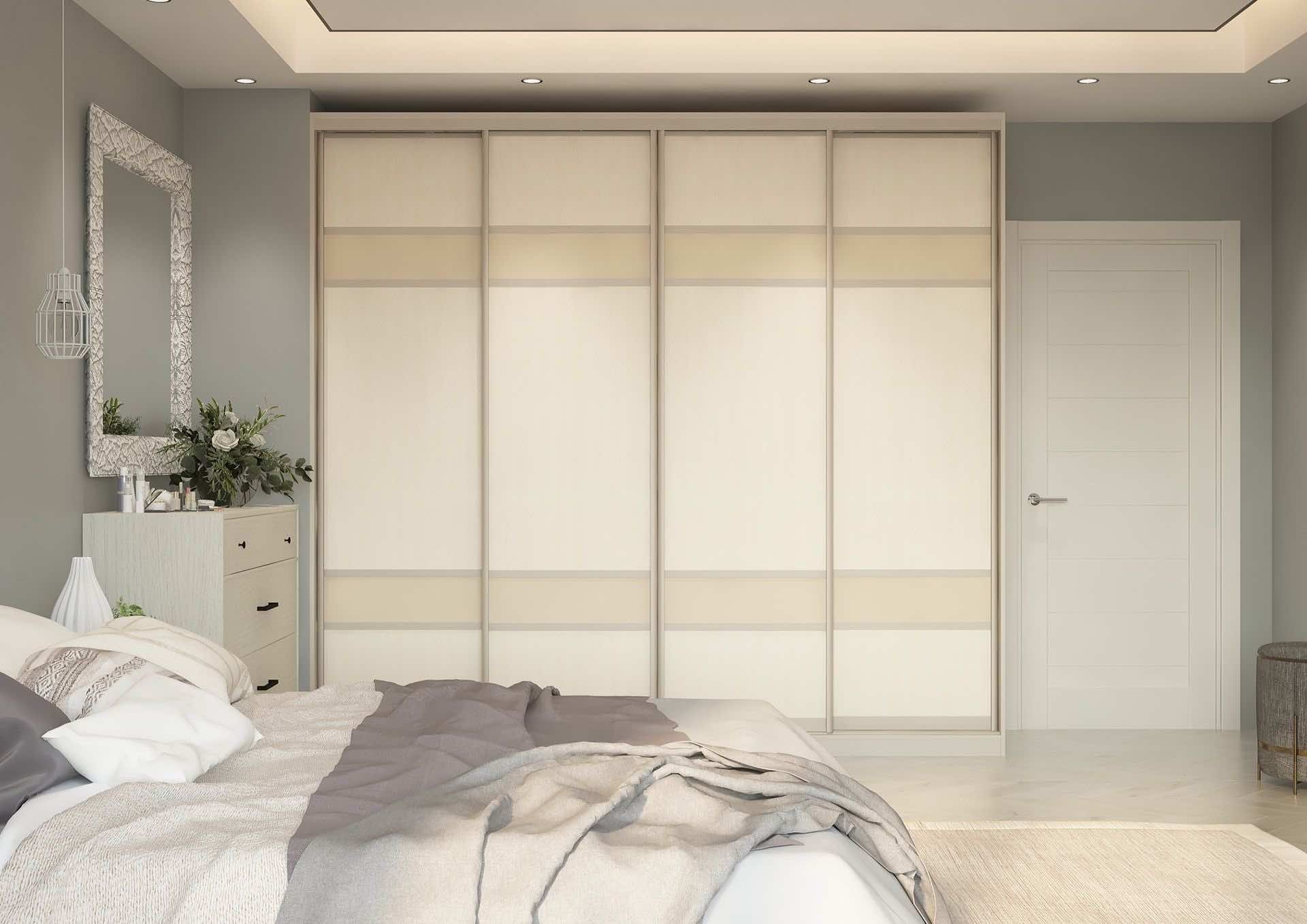 Шкаф-купе LATTI в кабинет, цвет «Мусс», стиль неоклассика, 160x65x240 см