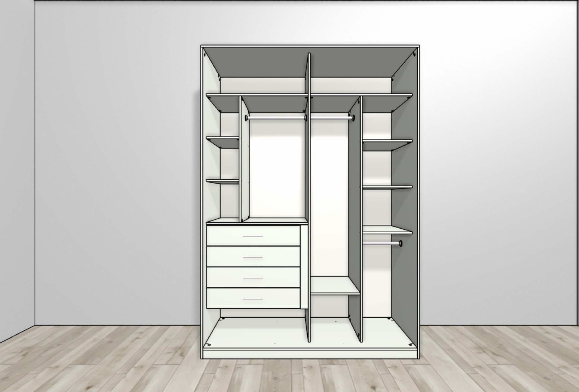 Шкаф-купе Flat черный матовый 3 двери для гостиной, спальни и прихожей