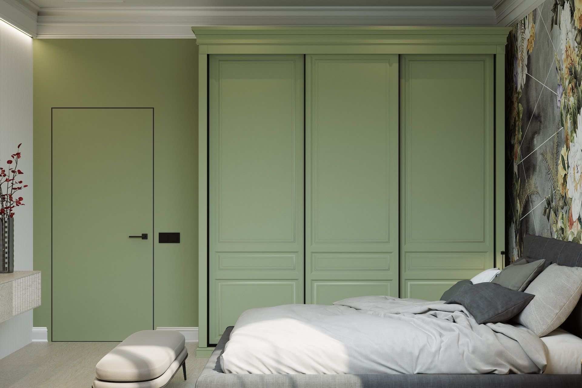 Шкаф-купе NOVA в цвете «Марсала» для спальни и гостиной, 210x65x240 см