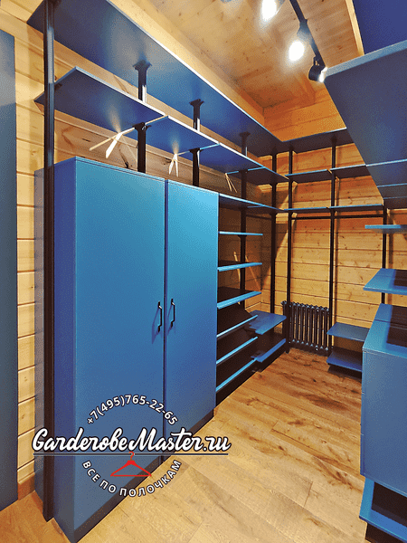 Модульная гардеробная Модульная гардеробная система с корпусными ящиками и полками. Позволяет организовать хранение одежды, обуви и аксессуаров в одном пространстве.