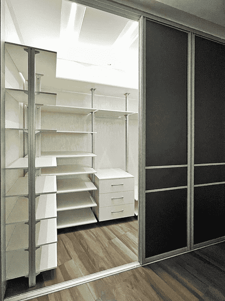 Гардеробная система Гардеробная система с раздвижными дверями купе